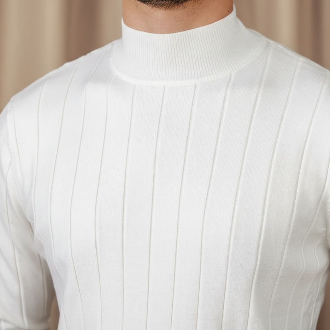 ALESSANDRO VITTORIO STRIPED KNIT SWEATER