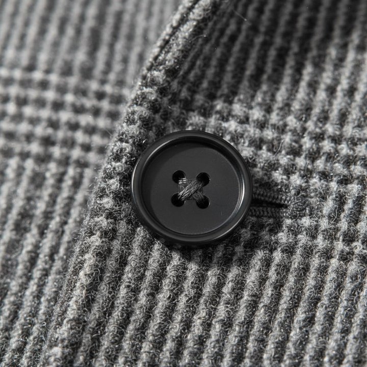 LORENZO VITTORIO CHECKED WOOL OVERCOAT