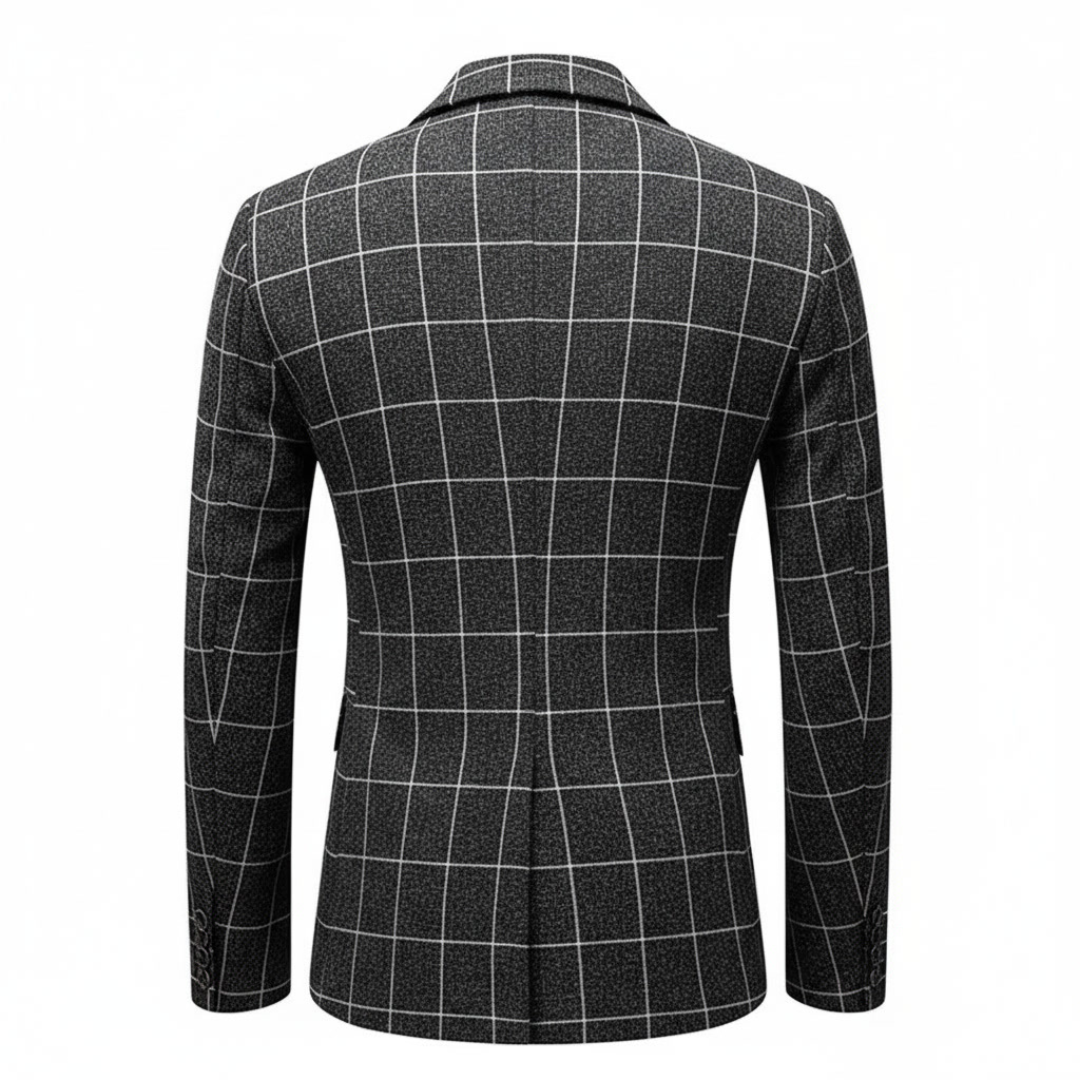 ENZO RAFFAELE CHECKED TAILORED BLAZER