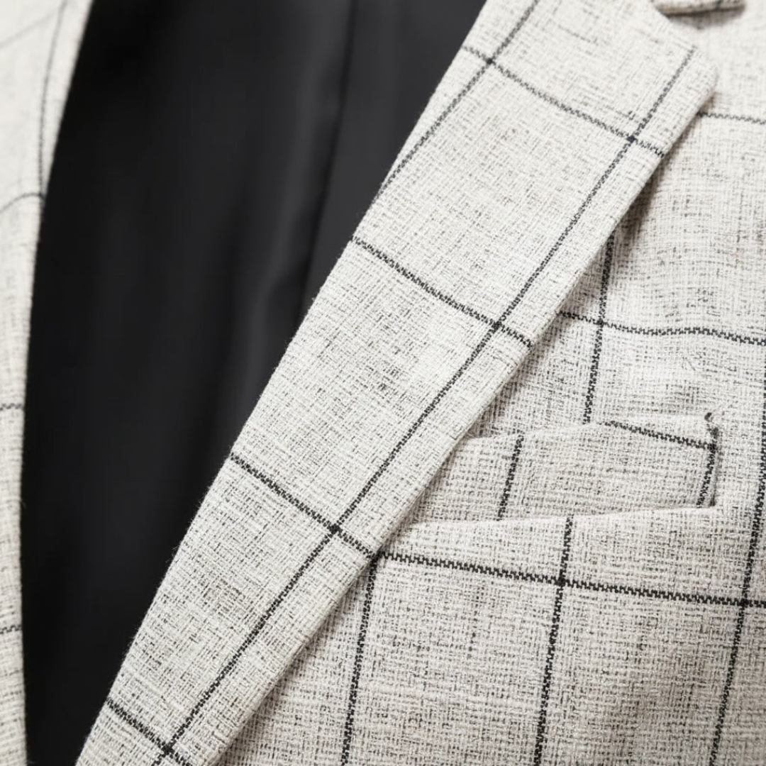 ENZO RAFFAELE CHECKED TAILORED BLAZER