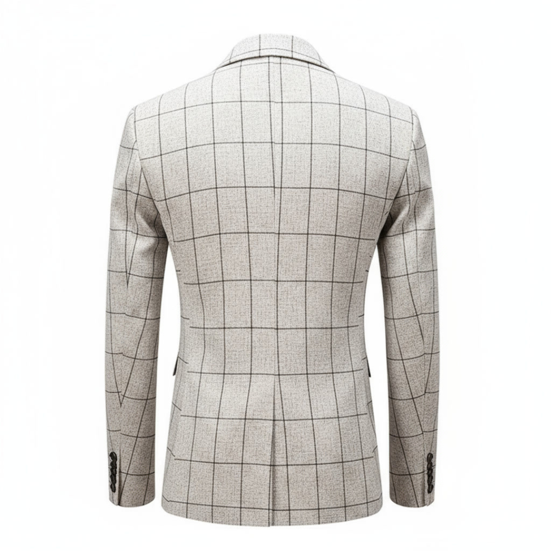 ENZO RAFFAELE CHECKED TAILORED BLAZER