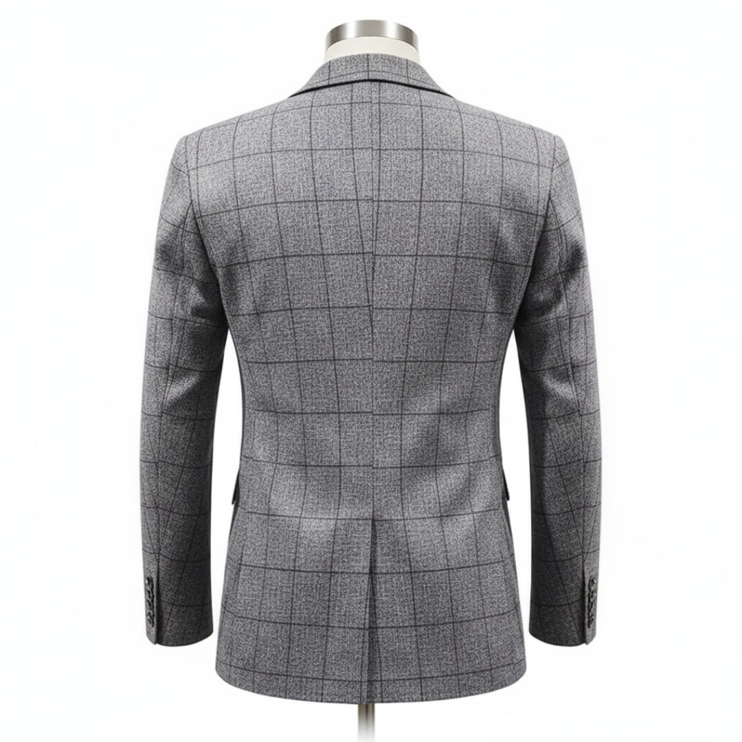 ENZO RAFFAELE CHECKED TAILORED BLAZER