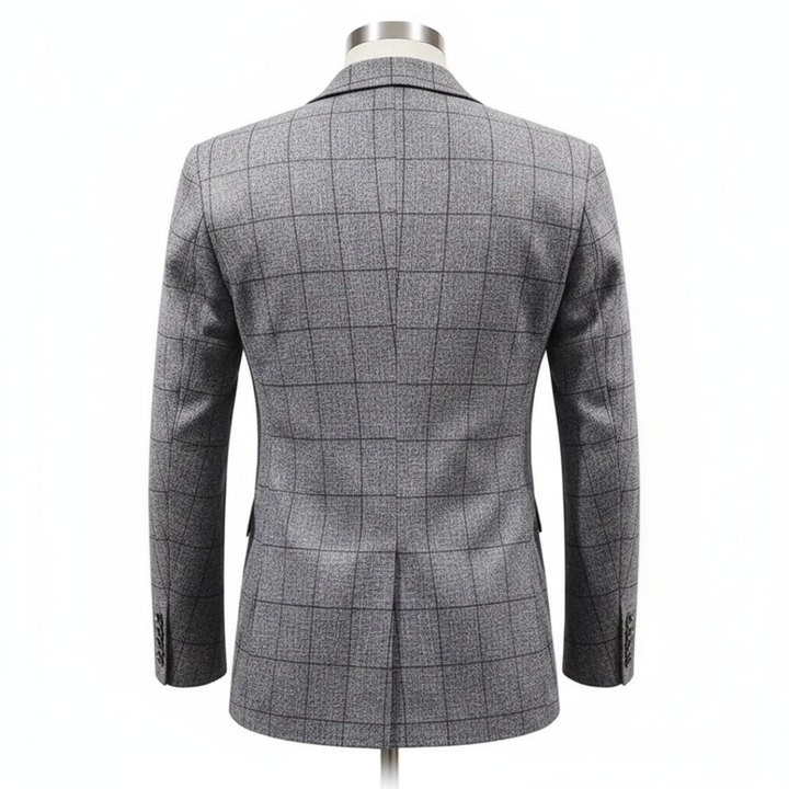 ENZO RAFFAELE CHECKED TAILORED BLAZER