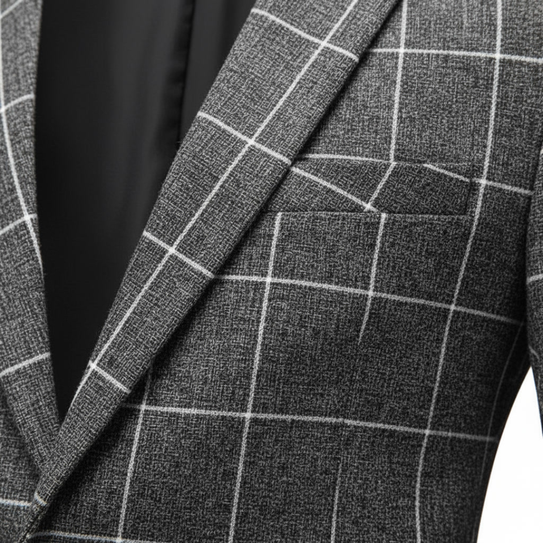 ENZO RAFFAELE CHECKED TAILORED BLAZER