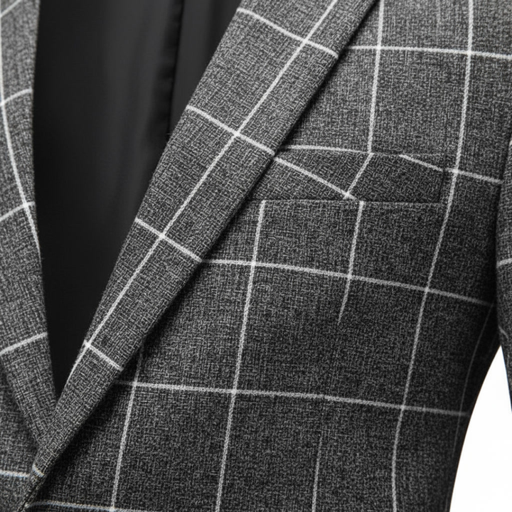 ENZO RAFFAELE CHECKED TAILORED BLAZER