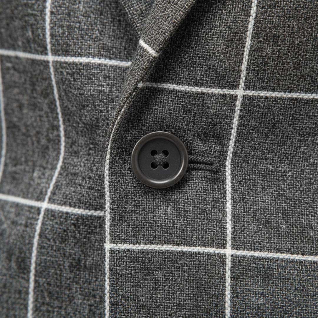 ENZO RAFFAELE CHECKED TAILORED BLAZER