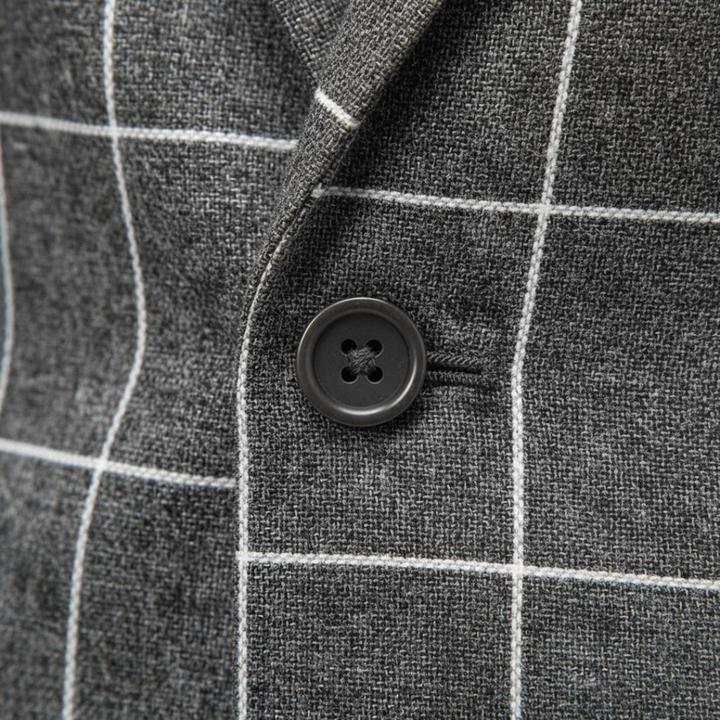 ENZO RAFFAELE CHECKED TAILORED BLAZER