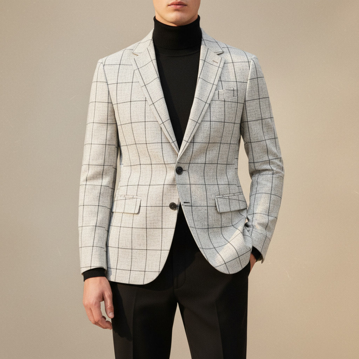 ENZO RAFFAELE CHECKED TAILORED BLAZER