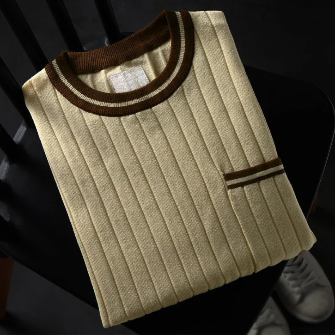 LEONARDO FABRIZIO TEXTURED STRIPE POLO