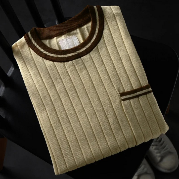 LEONARDO FABRIZIO TEXTURED STRIPE POLO