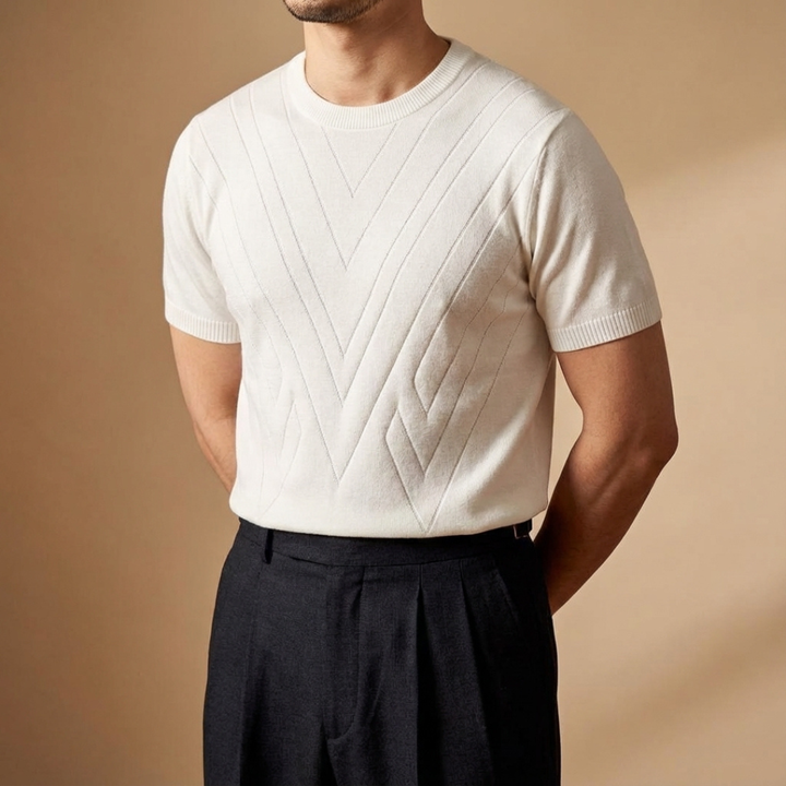 GIULIO FABRIZIO KNIT SILK SHIRT