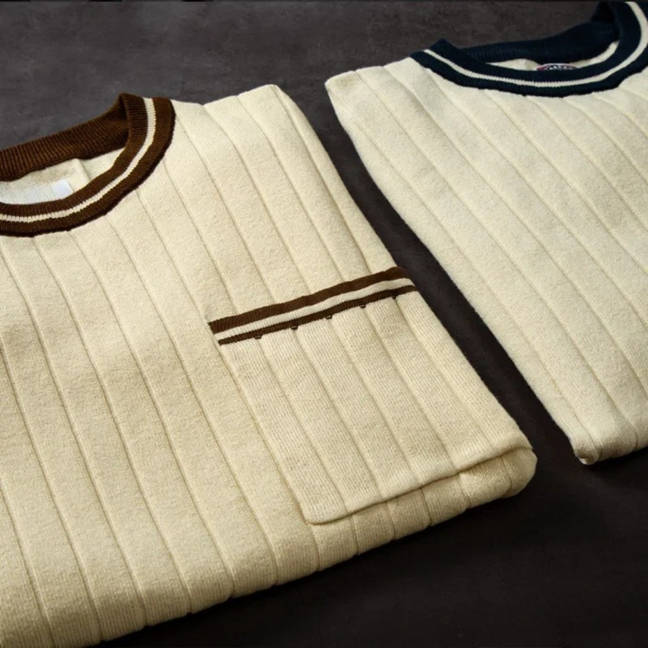 LEONARDO FABRIZIO TEXTURED STRIPE POLO