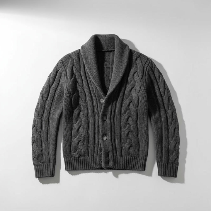 GIUSEPPE ADRIANO CABLE KNIT CARDIGAN