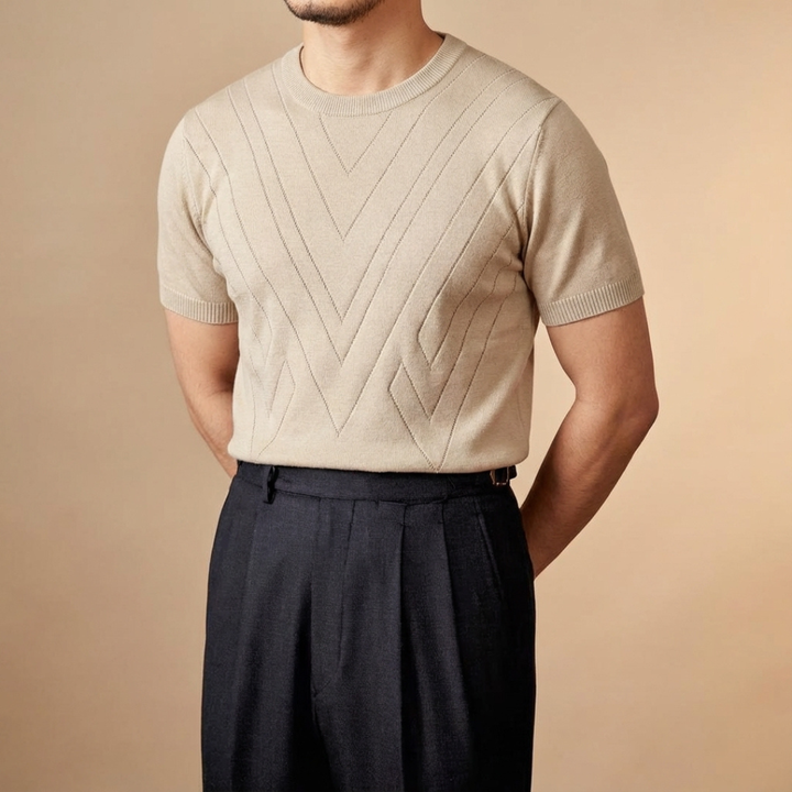 GIULIO FABRIZIO KNIT SILK SHIRT