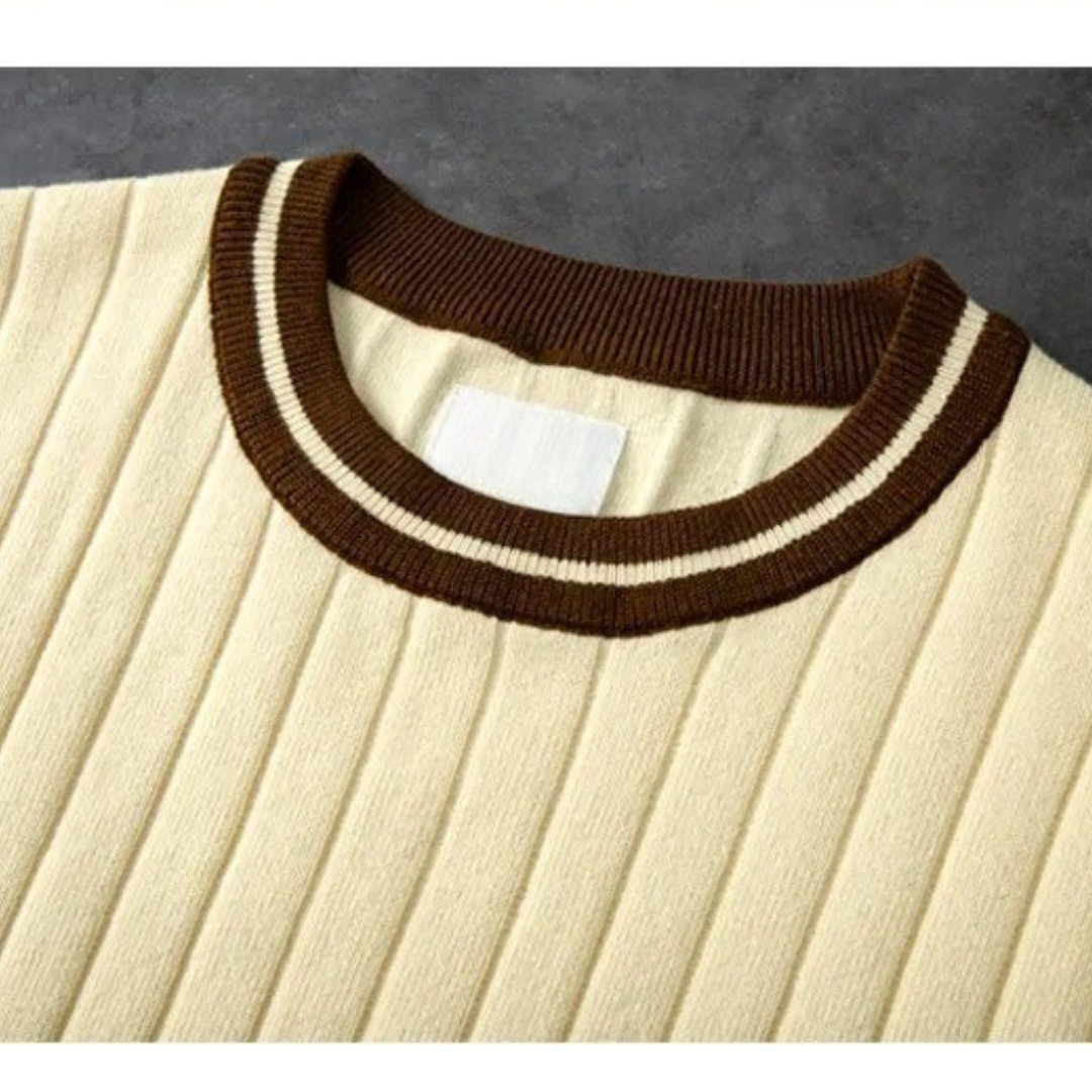 LEONARDO FABRIZIO TEXTURED STRIPE POLO