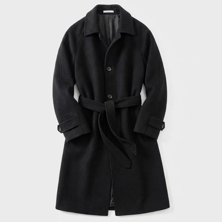 LORENZO MATTEO BELTED RAGLAN OVERCOAT