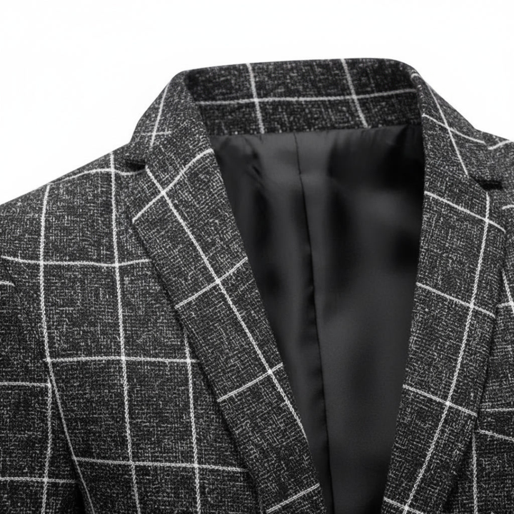 ENZO RAFFAELE CHECKED TAILORED BLAZER