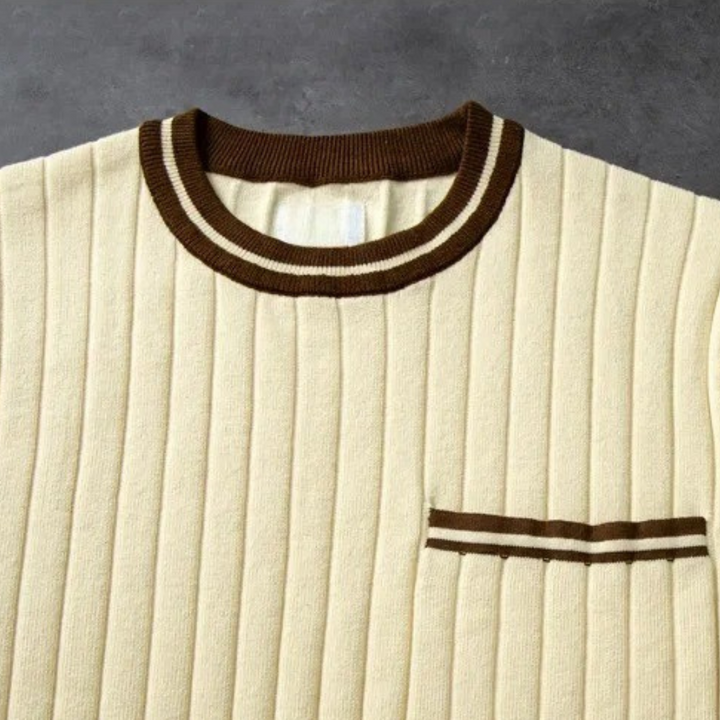 LEONARDO FABRIZIO TEXTURED STRIPE POLO