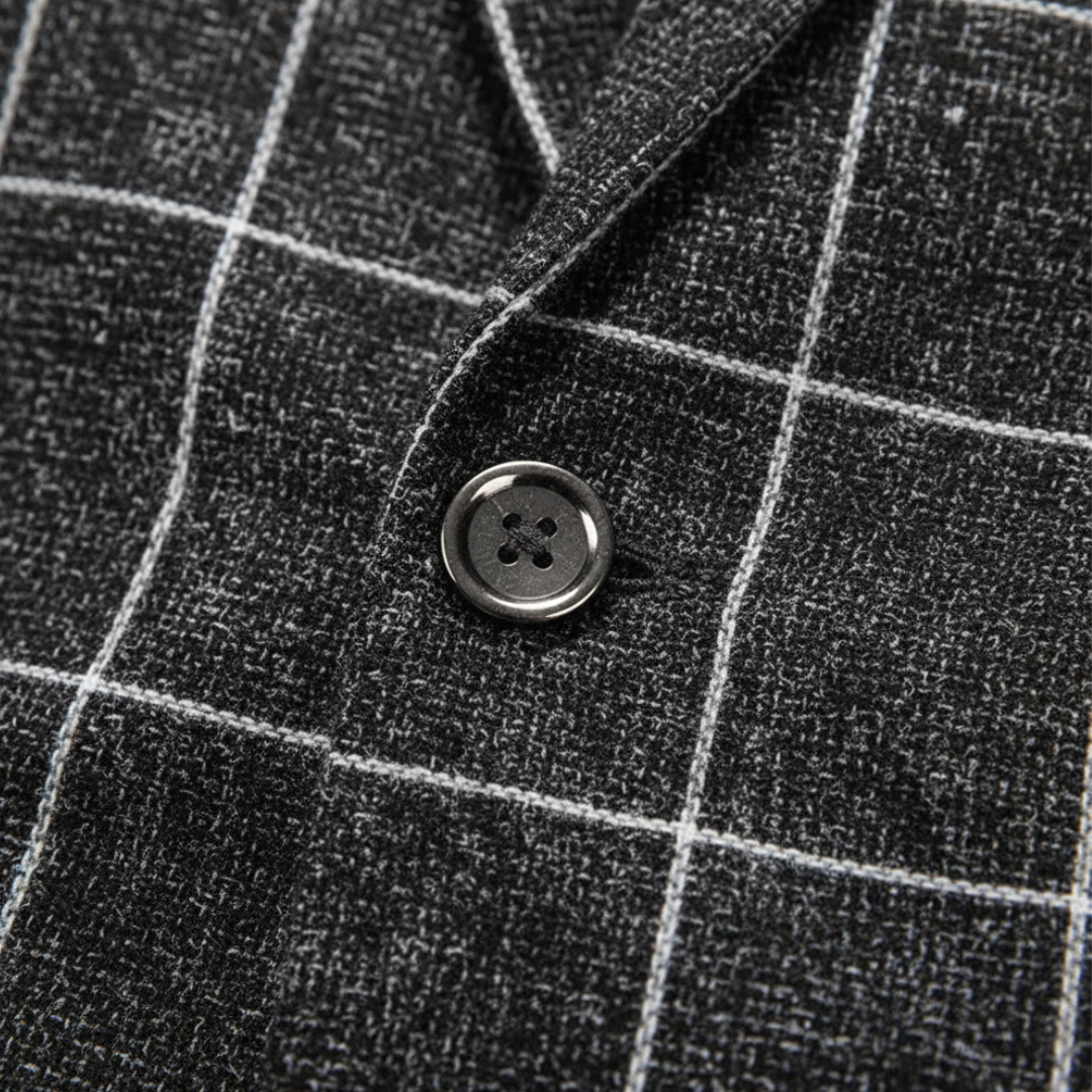 ENZO RAFFAELE CHECKED TAILORED BLAZER