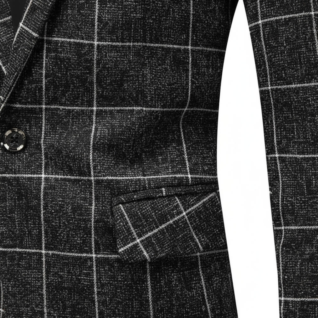 ENZO RAFFAELE CHECKED TAILORED BLAZER