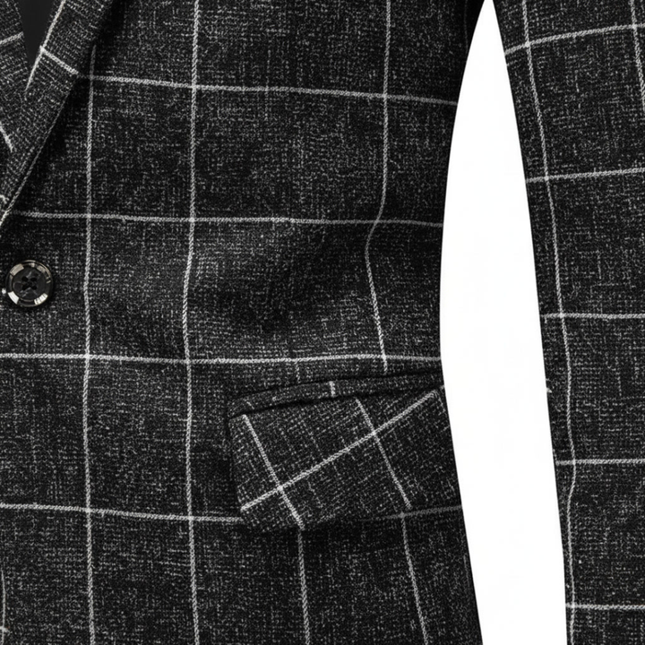 ENZO RAFFAELE CHECKED TAILORED BLAZER