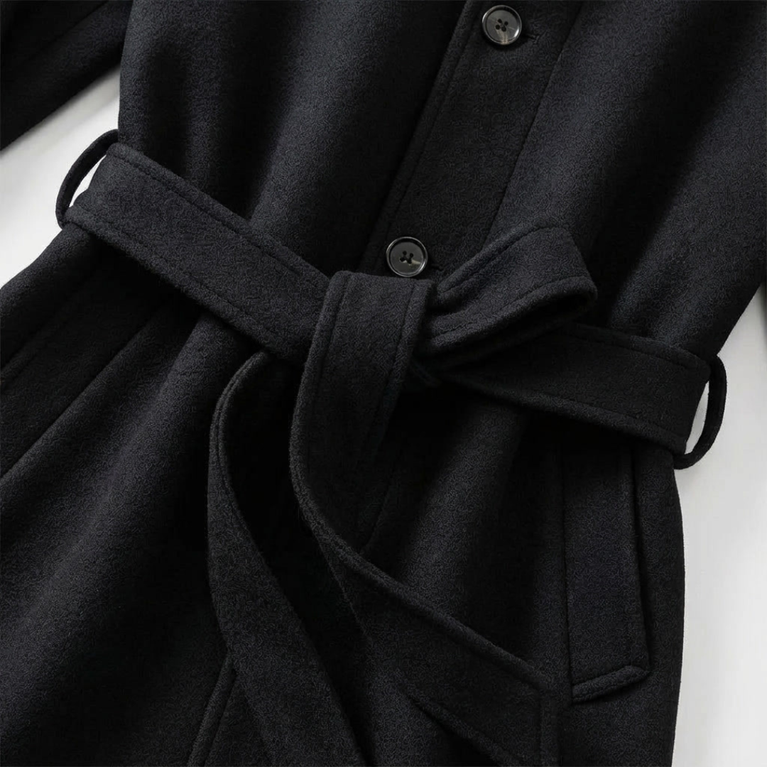 LORENZO MATTEO BELTED RAGLAN OVERCOAT