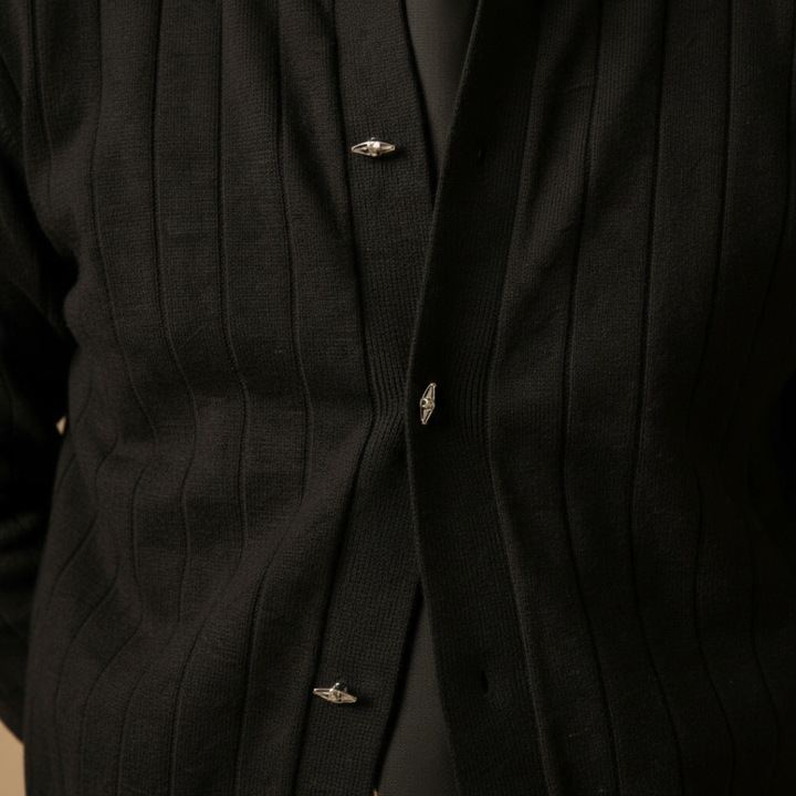 MARCO TIZIANO STRIPED CARDIGAN