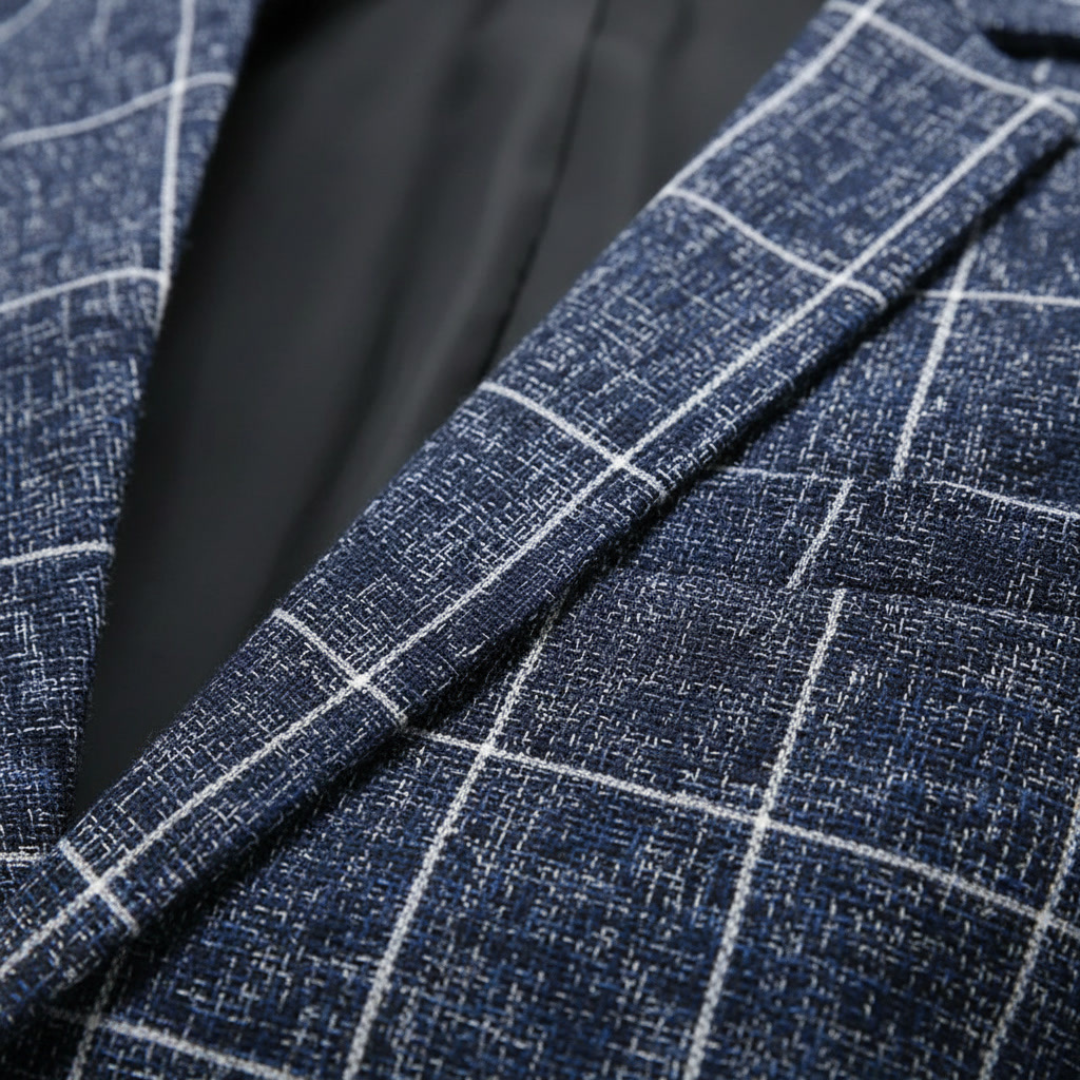 ENZO RAFFAELE CHECKED TAILORED BLAZER