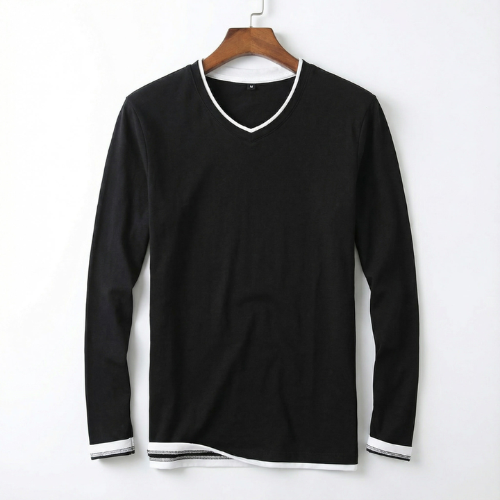 LEONARDO MARCO V-NECK JERSEY SHIRT