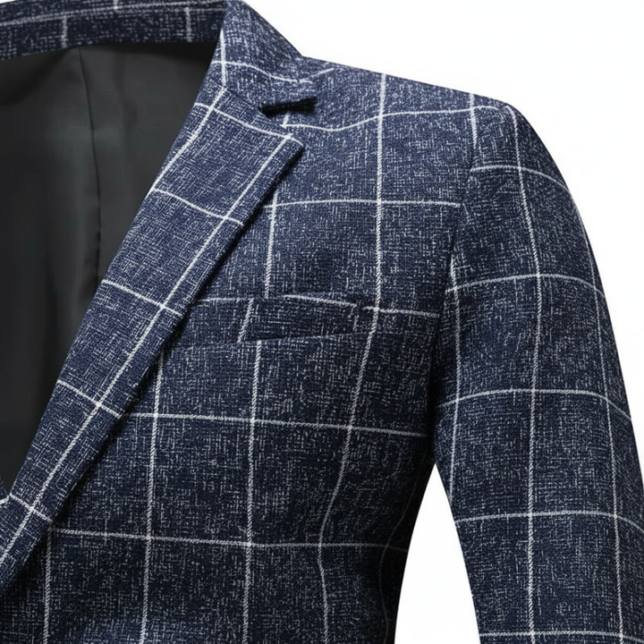 ENZO RAFFAELE CHECKED TAILORED BLAZER