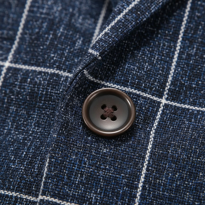 ENZO RAFFAELE CHECKED TAILORED BLAZER