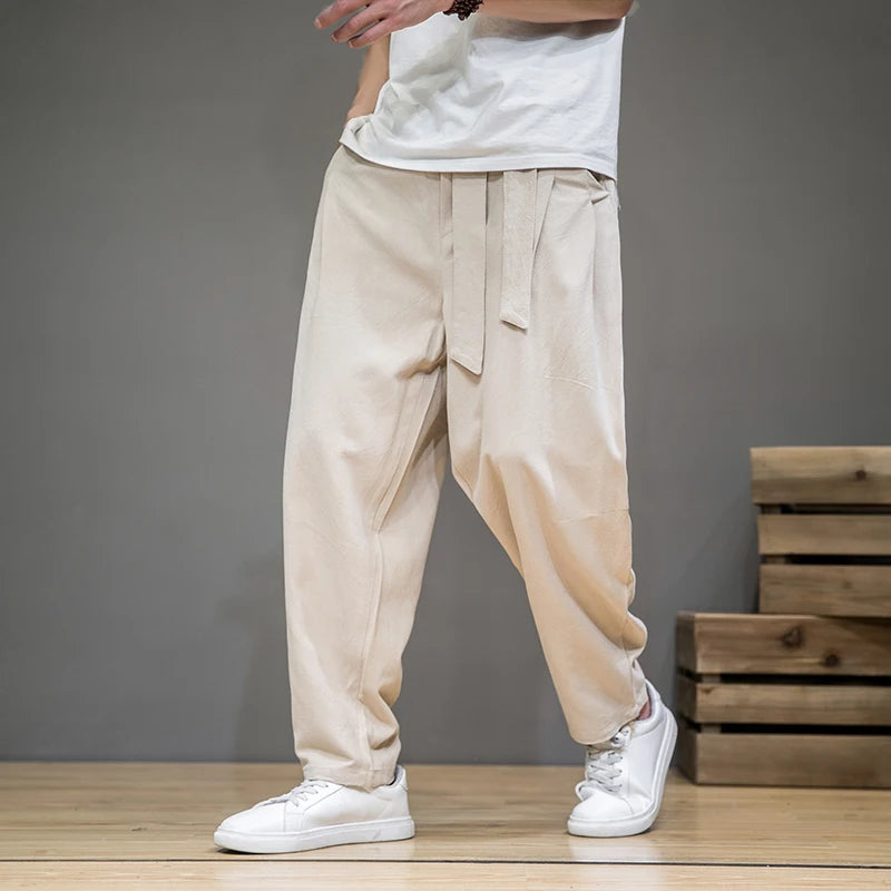 Chinese Style Linen-Cotton Trouser