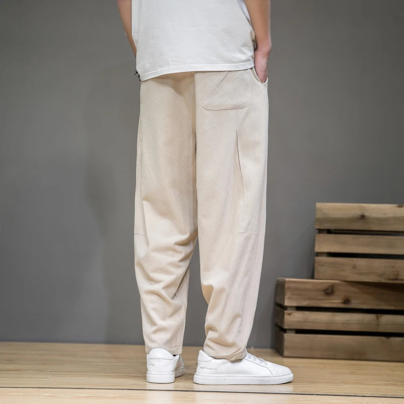 Chinese Style Linen-Cotton Trouser