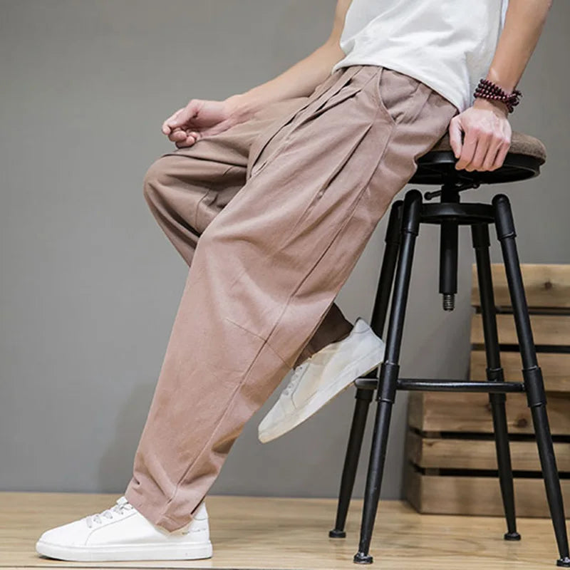 Chinese Style Linen-Cotton Trouser