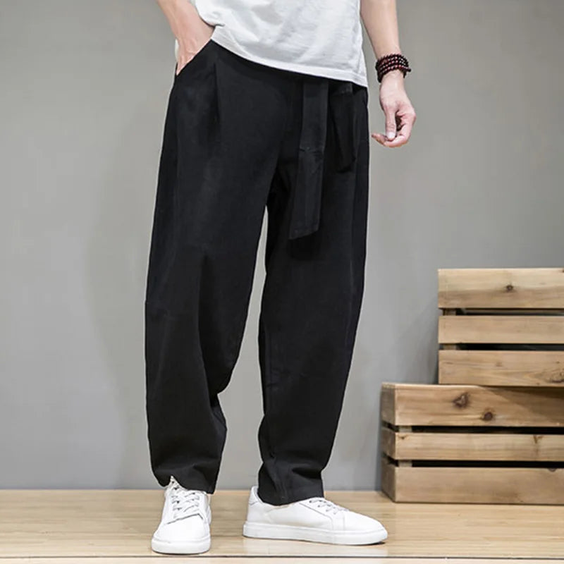 Chinese Style Linen-Cotton Trouser