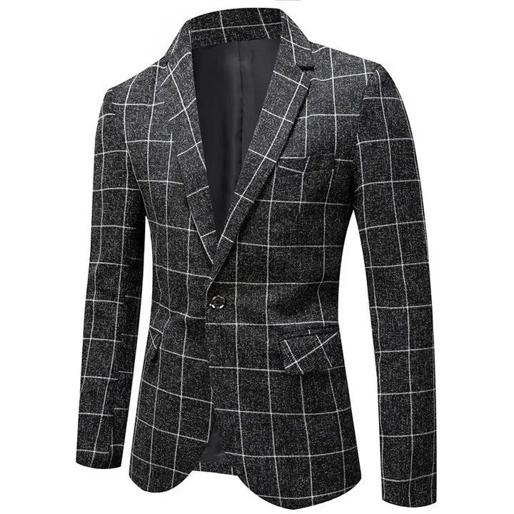 ENZO RAFFAELE CHECKED TAILORED BLAZER