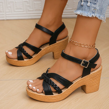 HIGH-HEEL PLATFORM SANDALS