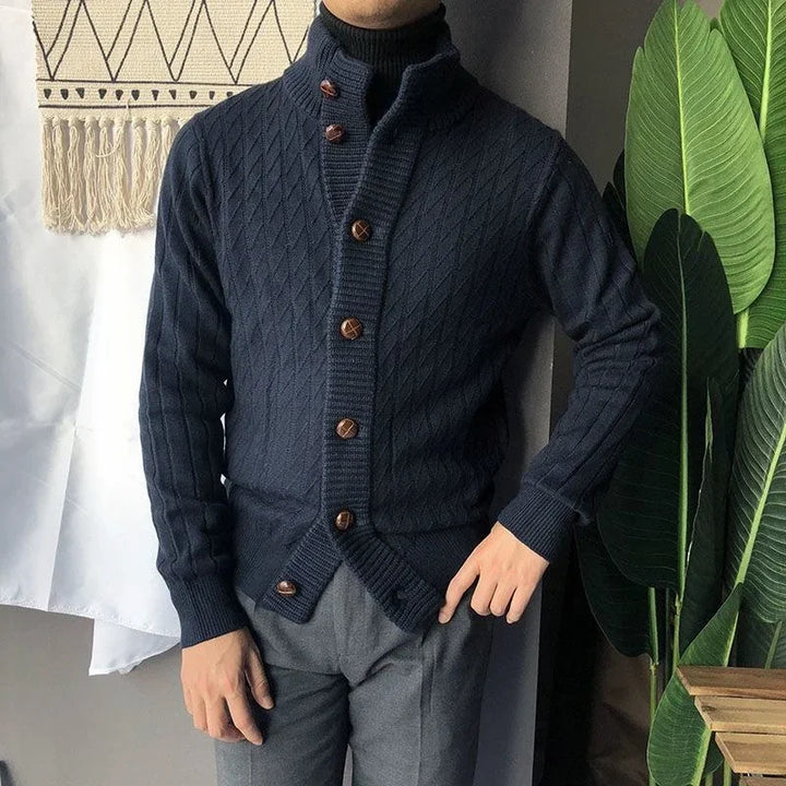 LORENZO ADRIANO TURTLENECK CARDIGAN