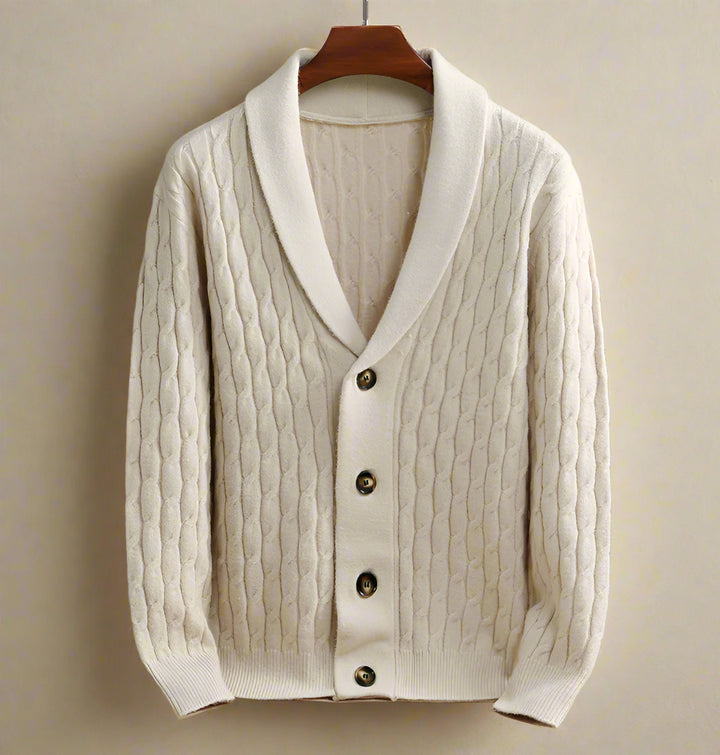 GIUSEPPE ADRIANO CABLE KNIT CARDIGAN