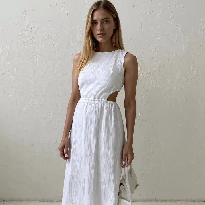 VALENTINA SIDE-SLIT MIDI DRESS