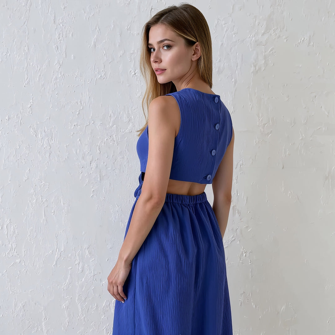 VALENTINA SIDE-SLIT MIDI DRESS