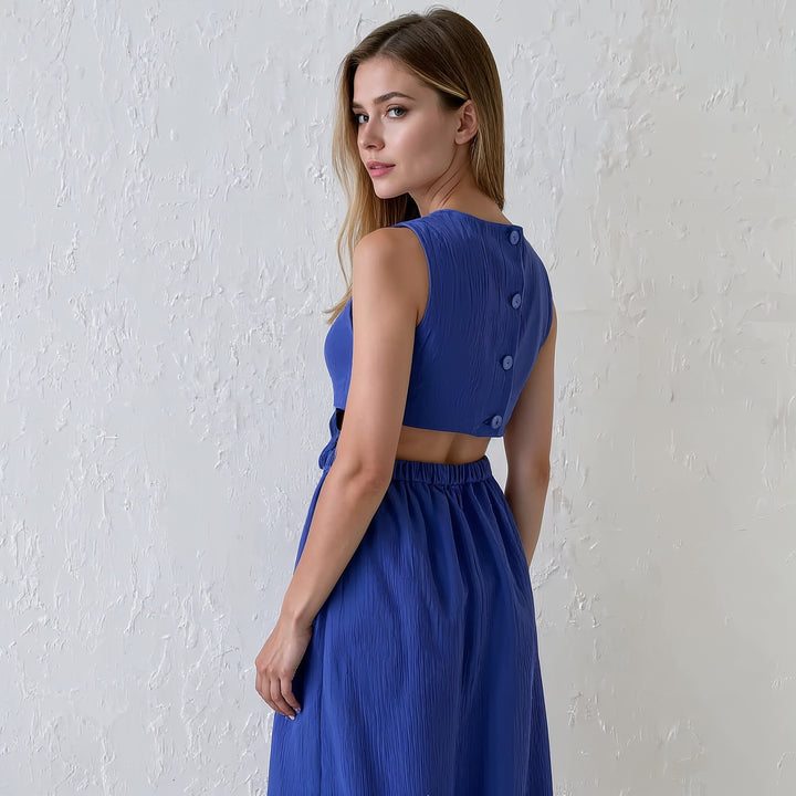 VALENTINA SIDE-SLIT MIDI DRESS